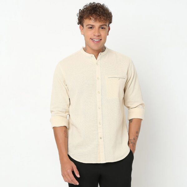 Regular Fit Solid Shirt - Image 12