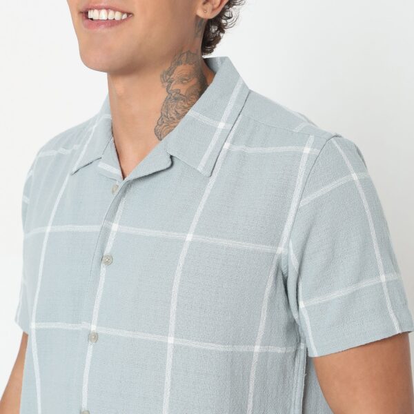 Regular Fit Checkered Shirt - Image 4