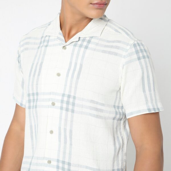 Regular Fit Checkered Shirt - Image 4