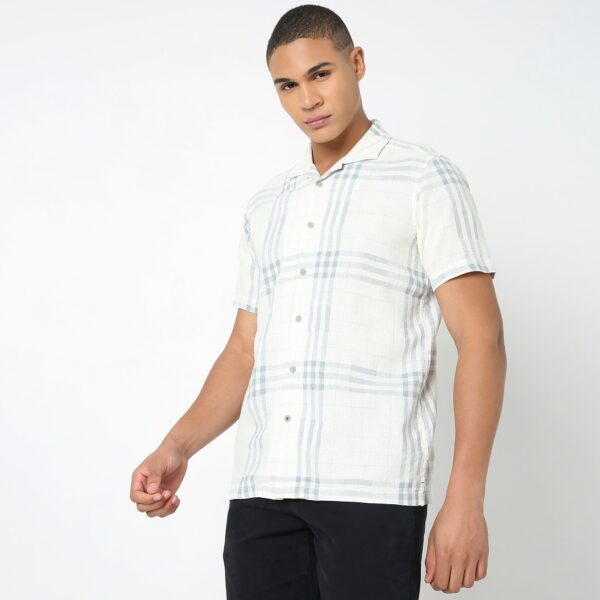 Regular Fit Checkered Shirt - Image 5