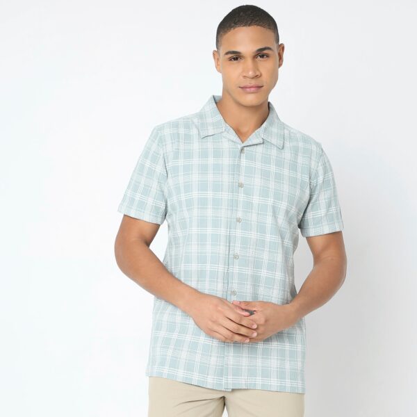 Regular Fit Checkered Shirt - Image 2