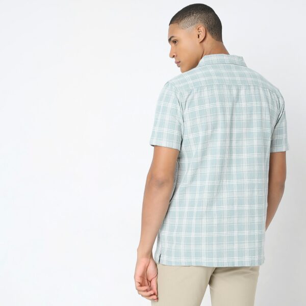 Regular Fit Checkered Shirt - Image 3