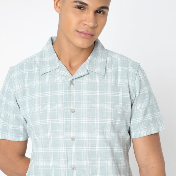 Regular Fit Checkered Shirt - Image 4