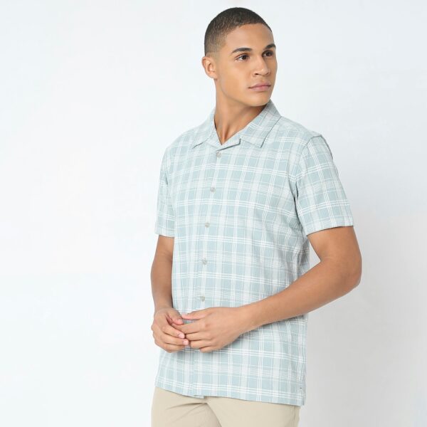 Regular Fit Checkered Shirt - Image 5