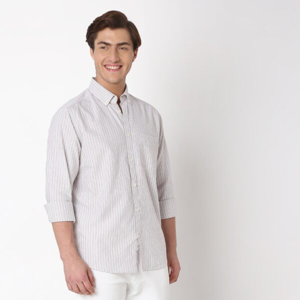 Madison Oxford - 100% Cotton - Smart Stripes Uber Classic Regular Fit Shirt - Image 2