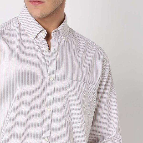 Madison Oxford - 100% Cotton - Smart Stripes Uber Classic Regular Fit Shirt - Image 4