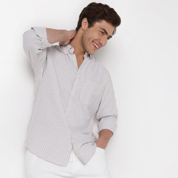 Madison Oxford - 100% Cotton - Smart Stripes Uber Classic Regular Fit Shirt - Image 5