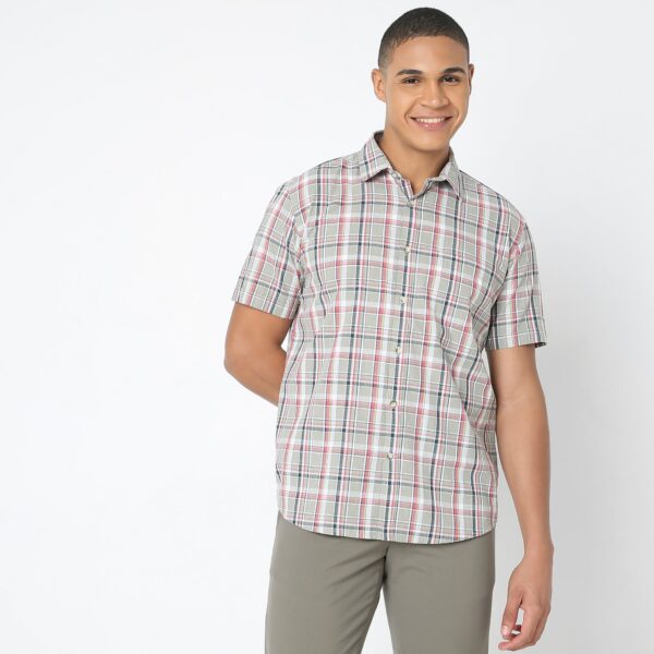 Regular Fit Checkered Shirt - Image 2