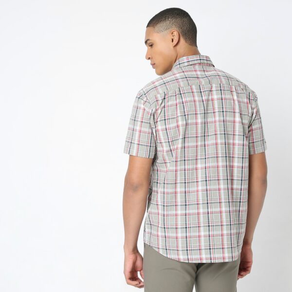 Regular Fit Checkered Shirt - Image 3