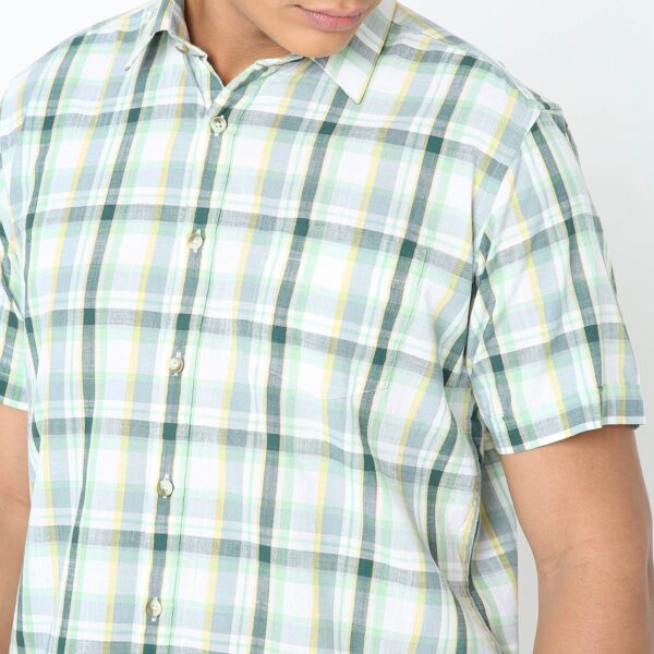 Regular Fit Checkered Shirt - Image 4