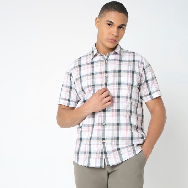 Regular Fit Checkered Shirt - Image 2