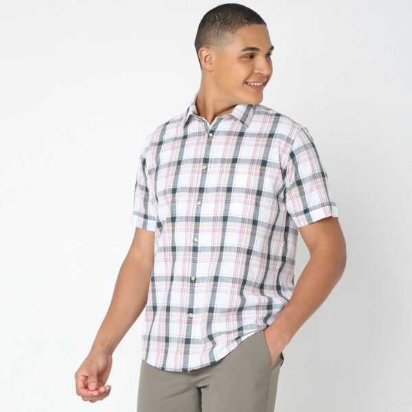 Regular Fit Checkered Shirt - Image 5