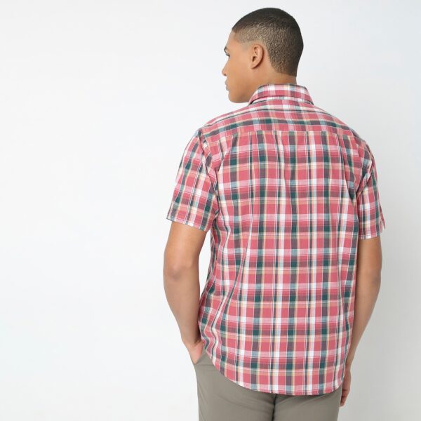 Pure Cotton Madras Checks Regular Fit Checkered Shirt - Image 3