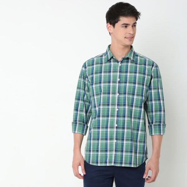 Regular Fit Checkered Shirt - Image 2