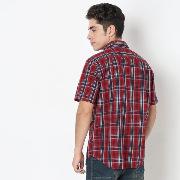 Regular Fit Checkered Shirt - Image 3