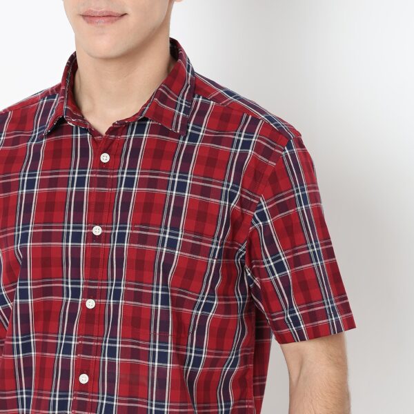 Regular Fit Checkered Shirt - Image 4