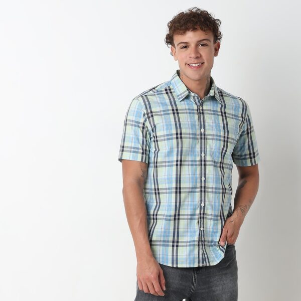 Regular Fit Checkered Shirt - Image 2