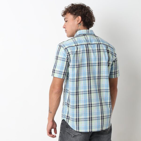 Regular Fit Checkered Shirt - Image 3