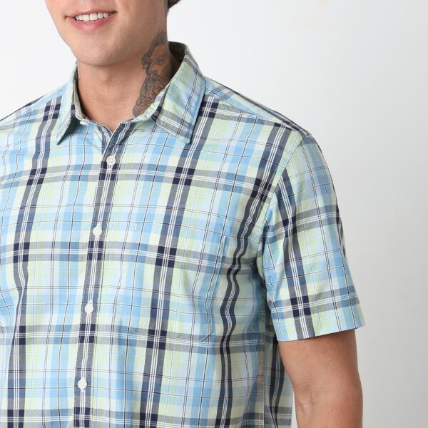 Regular Fit Checkered Shirt - Image 4