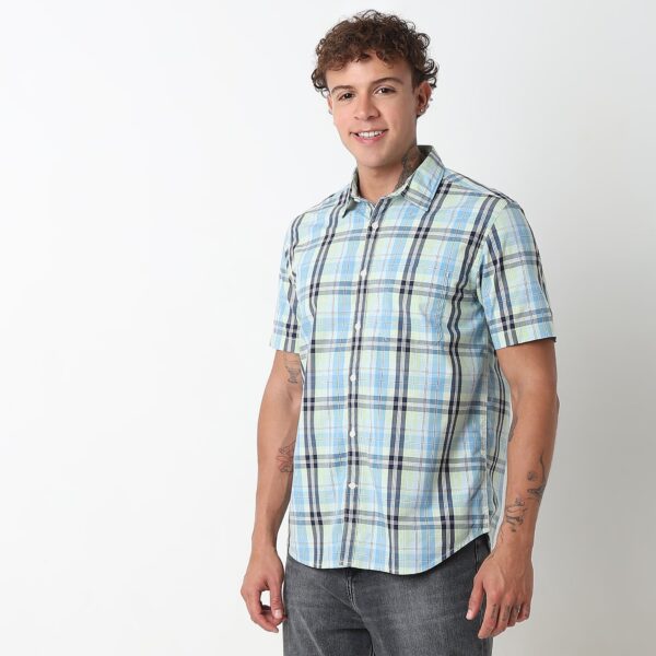 Regular Fit Checkered Shirt - Image 5