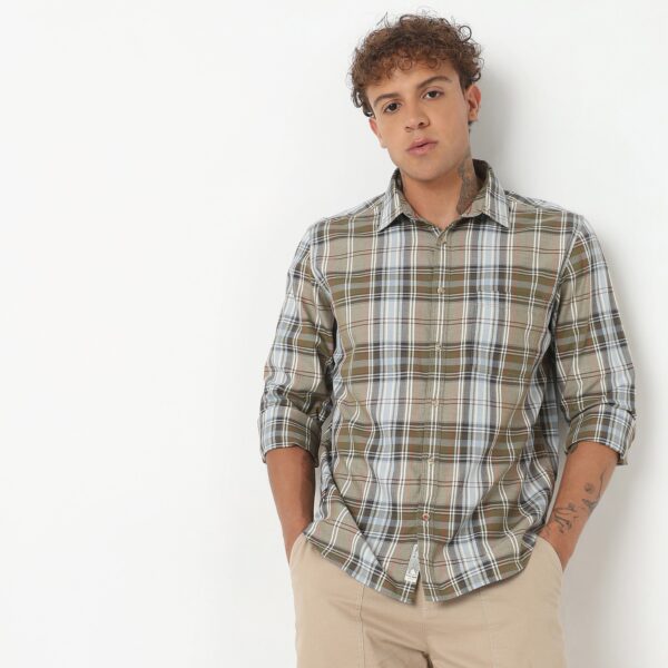 Regular Fit Checkered Shirt - Image 2