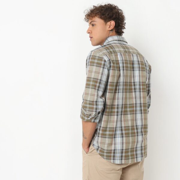 Regular Fit Checkered Shirt - Image 3