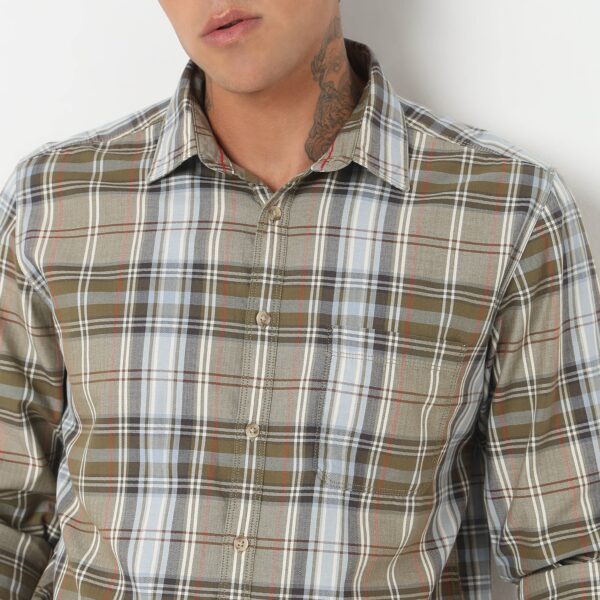 Regular Fit Checkered Shirt - Image 4