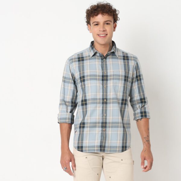 Regular Fit Checkered Shirt - Image 2