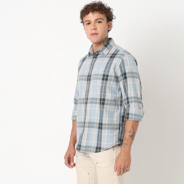 Regular Fit Checkered Shirt - Image 5