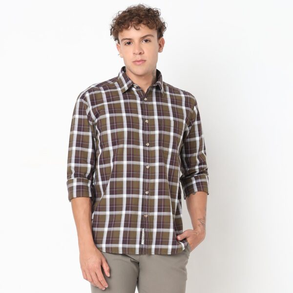 Regular Fit Checkered Shirt - Image 2