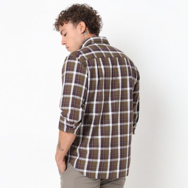 Regular Fit Checkered Shirt - Image 3