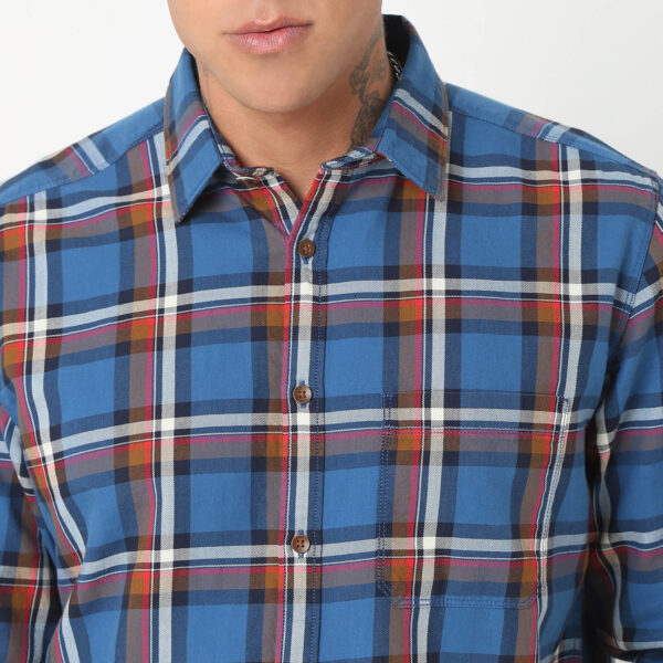 Regular Fit Checkered Shirt - Image 4