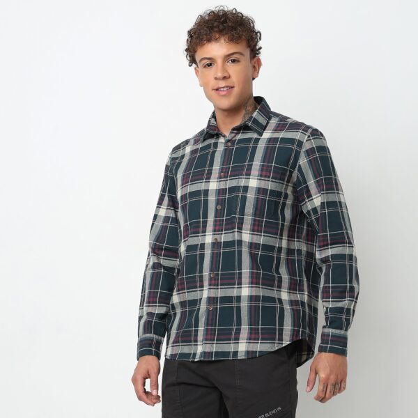 Regular Fit Checkered Shirt - Image 5