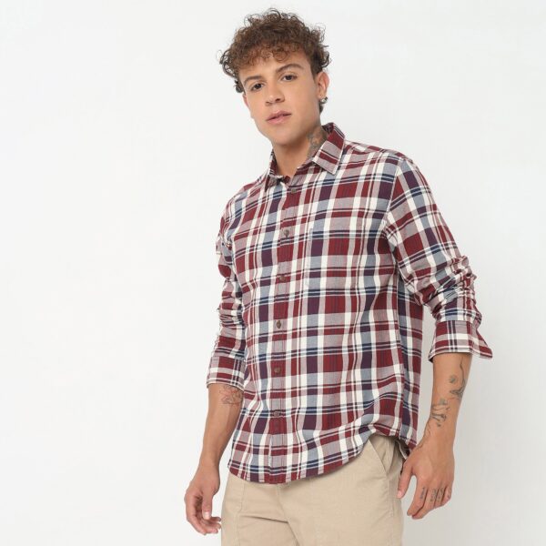 Regular Fit Checkered Shirt - Image 5