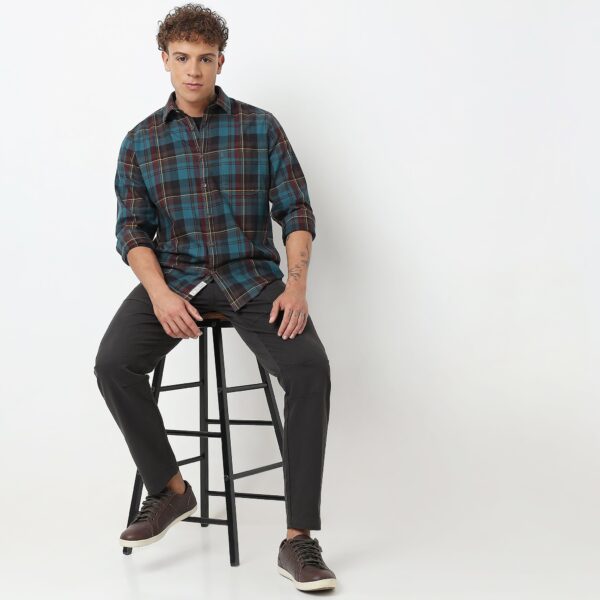 Regular Fit Checkered Shirt - Image 2