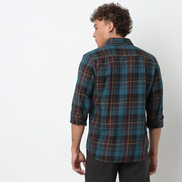 Regular Fit Checkered Shirt - Image 3