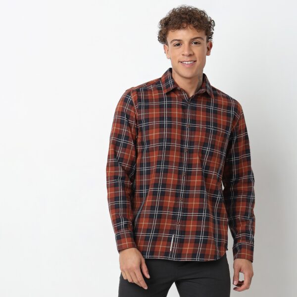 Regular Fit Checkered Shirt - Image 2