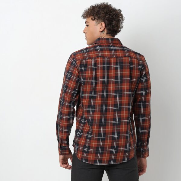 Regular Fit Checkered Shirt - Image 3