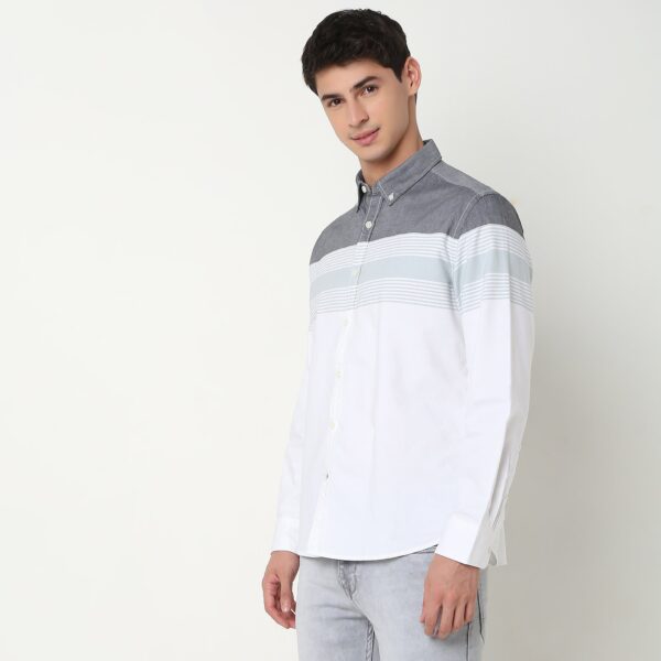 Derby Shirt™ - 100% Cotton Oxford with Engineered Stripes - Regular Fit - Image 5