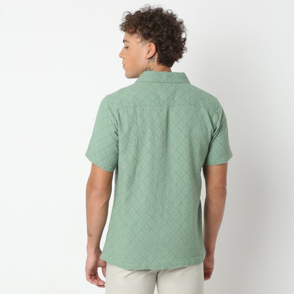 Regular Fit Solid Shirt - Image 3