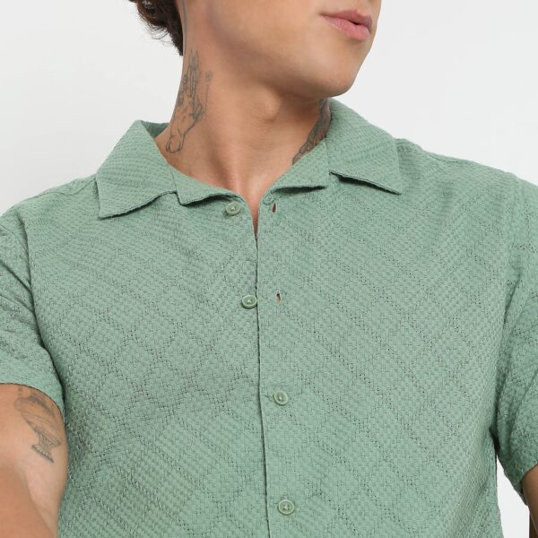 Regular Fit Solid Shirt - Image 4