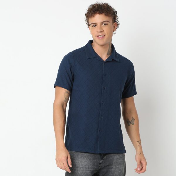 Regular Fit Solid Shirt - Image 7