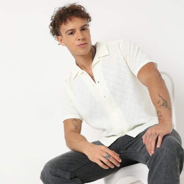 Regular Fit Solid Shirt - Image 12