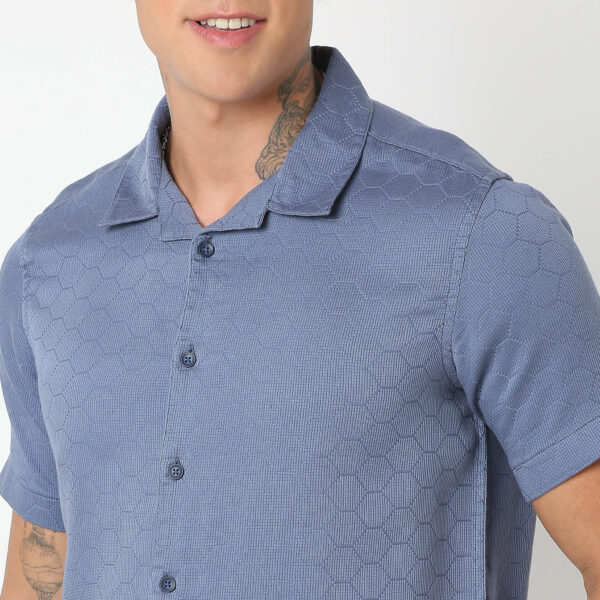 Regular Fit Solid Shirt - Image 4