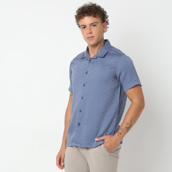 Regular Fit Solid Shirt - Image 5