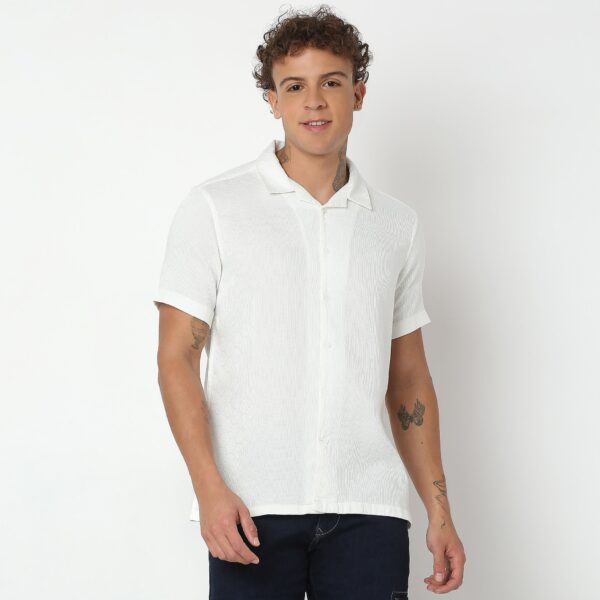 Regular Fit Solid Shirt - Image 7