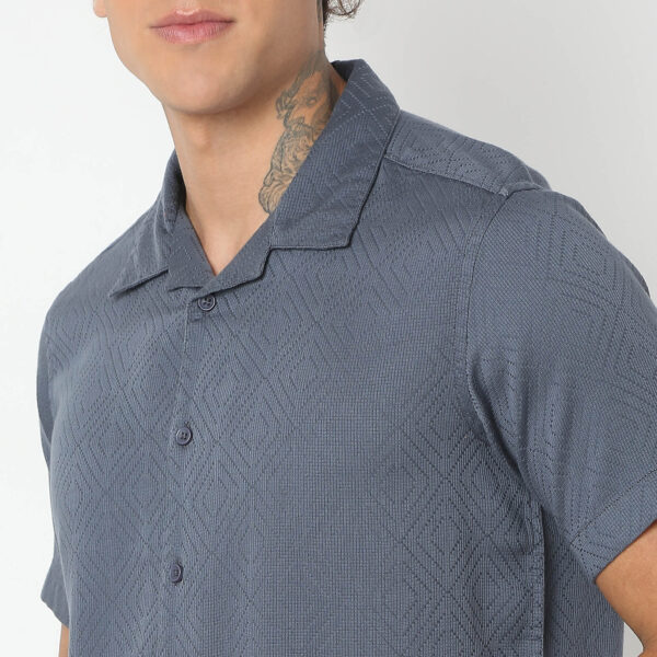 Regular Fit Solid Shirt - Image 4