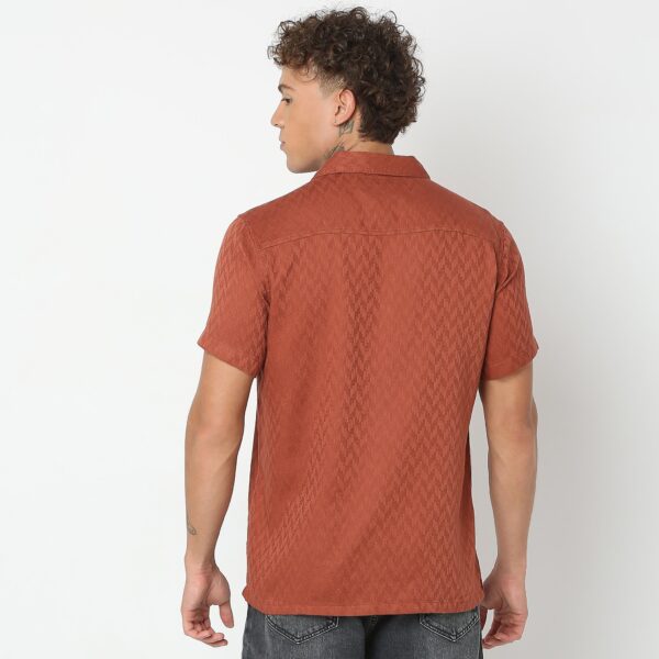 Smart Dobby Camp Collar Shirt - Image 3