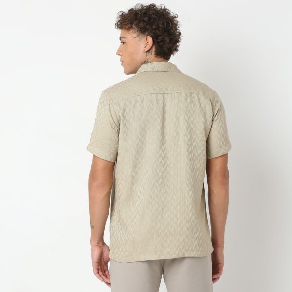 Smart Dobby Camp Collar Shirt - Image 8