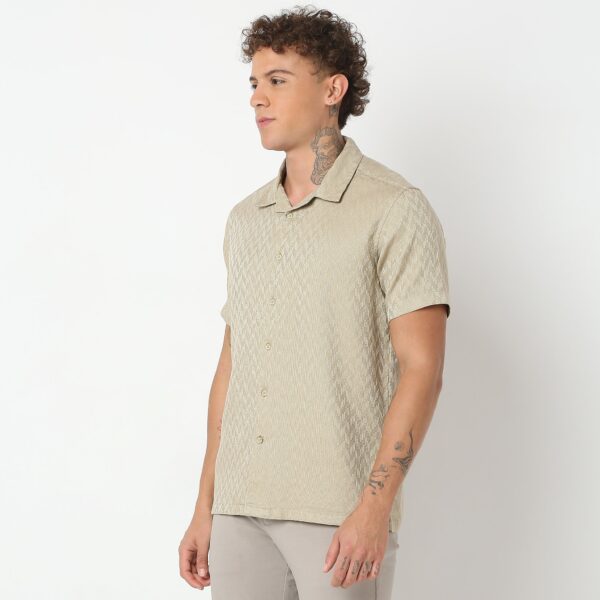 Smart Dobby Camp Collar Shirt - Image 10